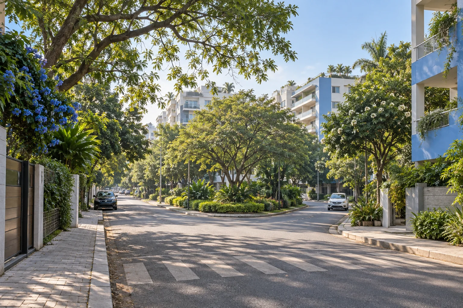 Illustrative Bengaluru neighbourhood street for a location guide