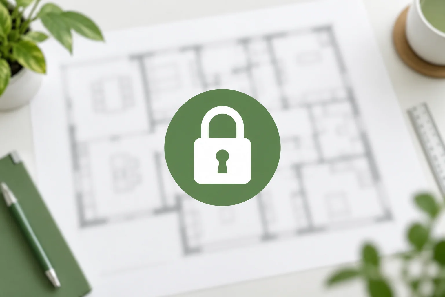 Locked blurred sample floor plan; verified project drawing unavailable