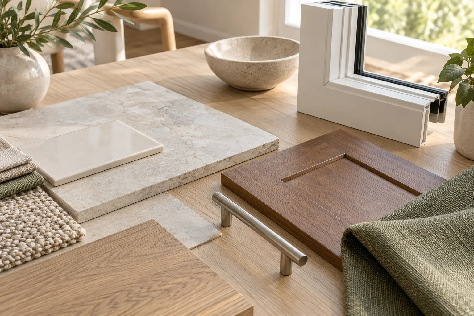 Illustrative residential material and finish samples