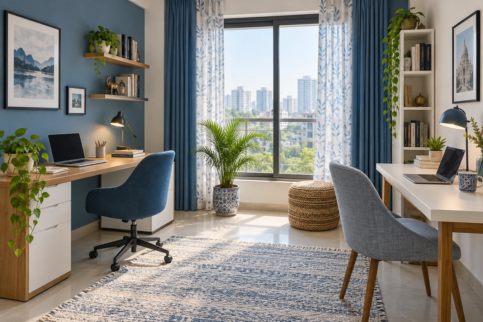 Concept illustration for Godrej Aveline: A Home Office for Two