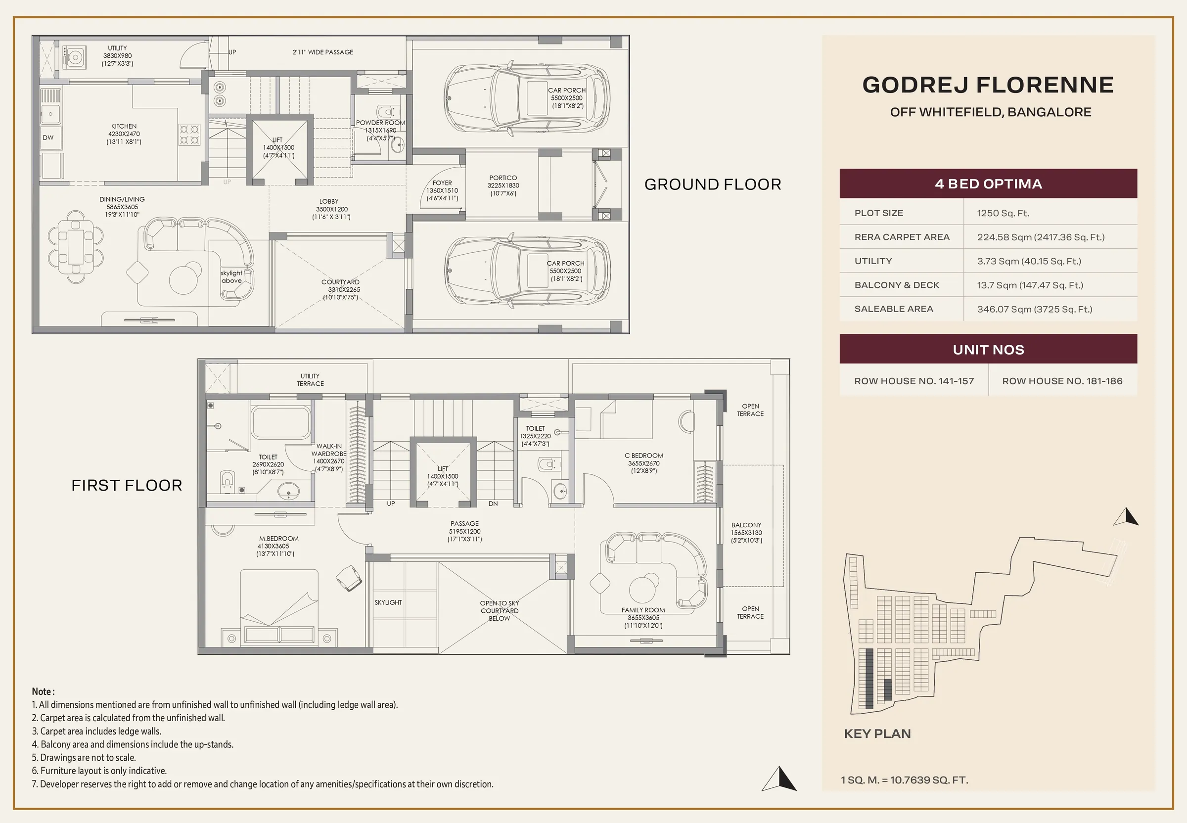 godrej florenne 4 bed optima floor plan ground first floor
