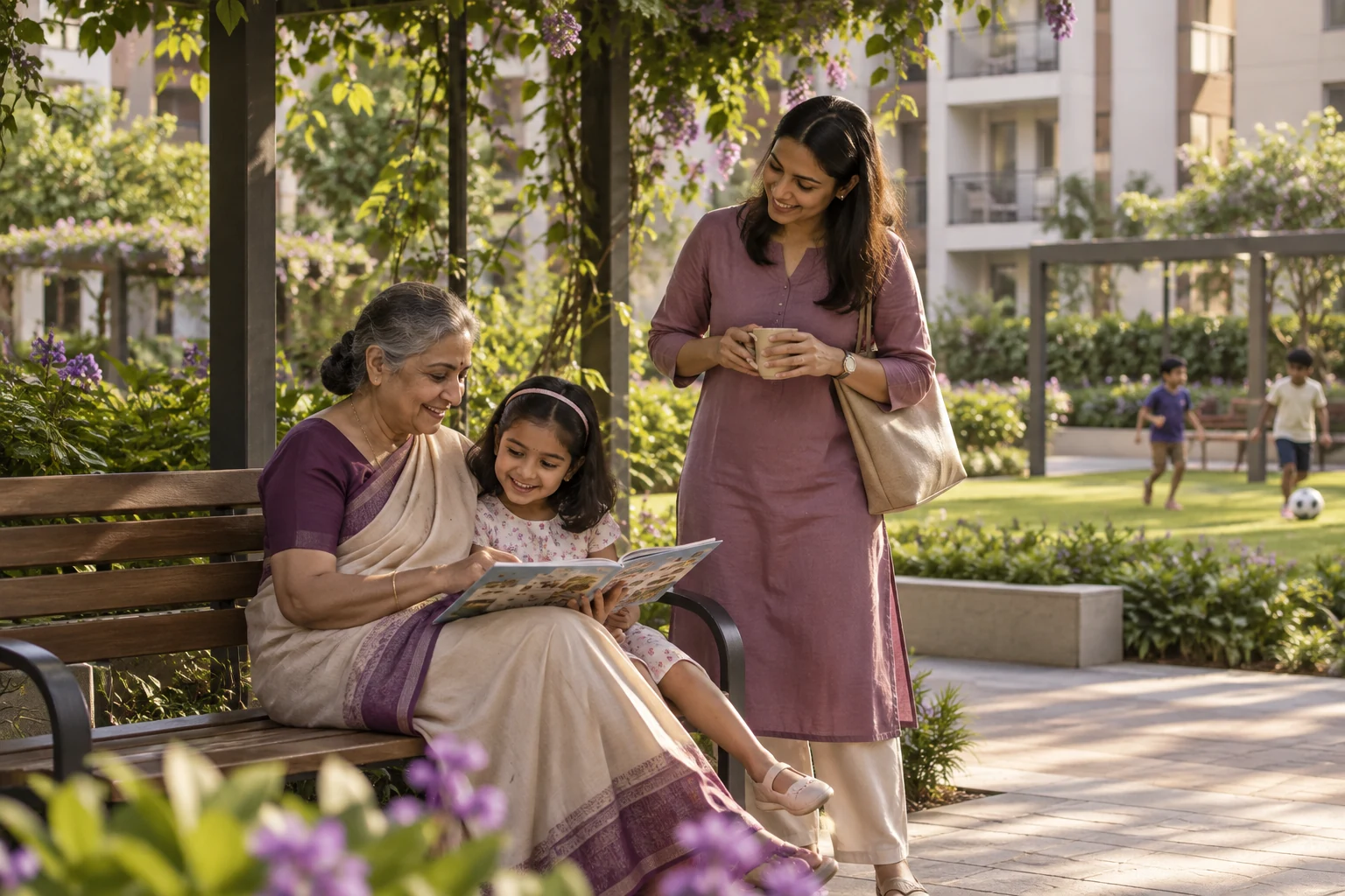 Concept illustration for Godrej MSR City: Schools and Family Living