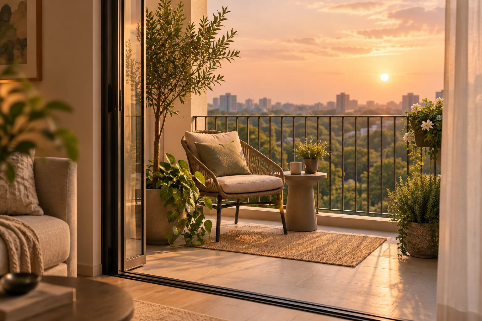 Concept illustration for Godrej Regent Park Balconies: Usable Space