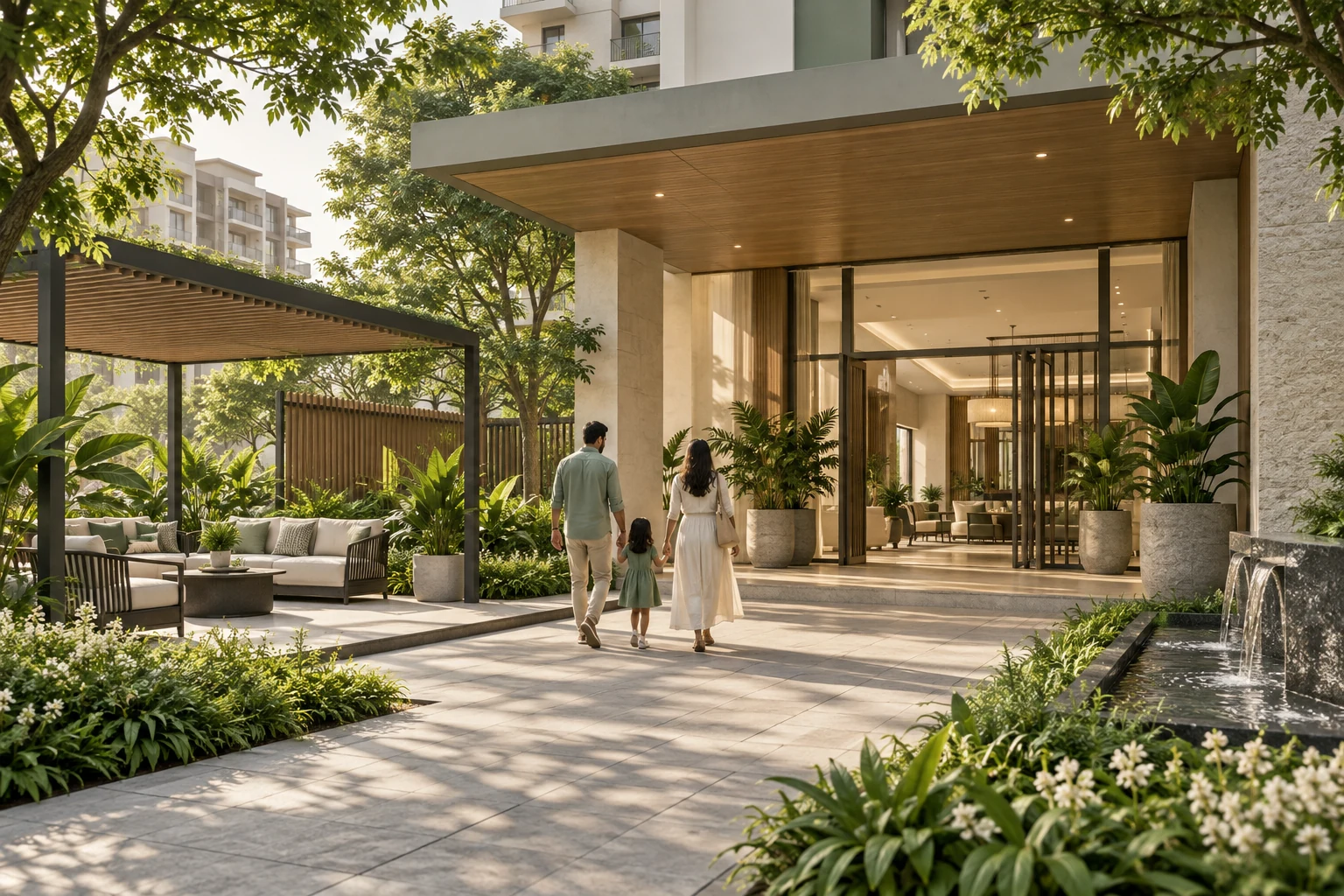 Concept illustration for Godrej Regent Park Master Plan and Clubhouse