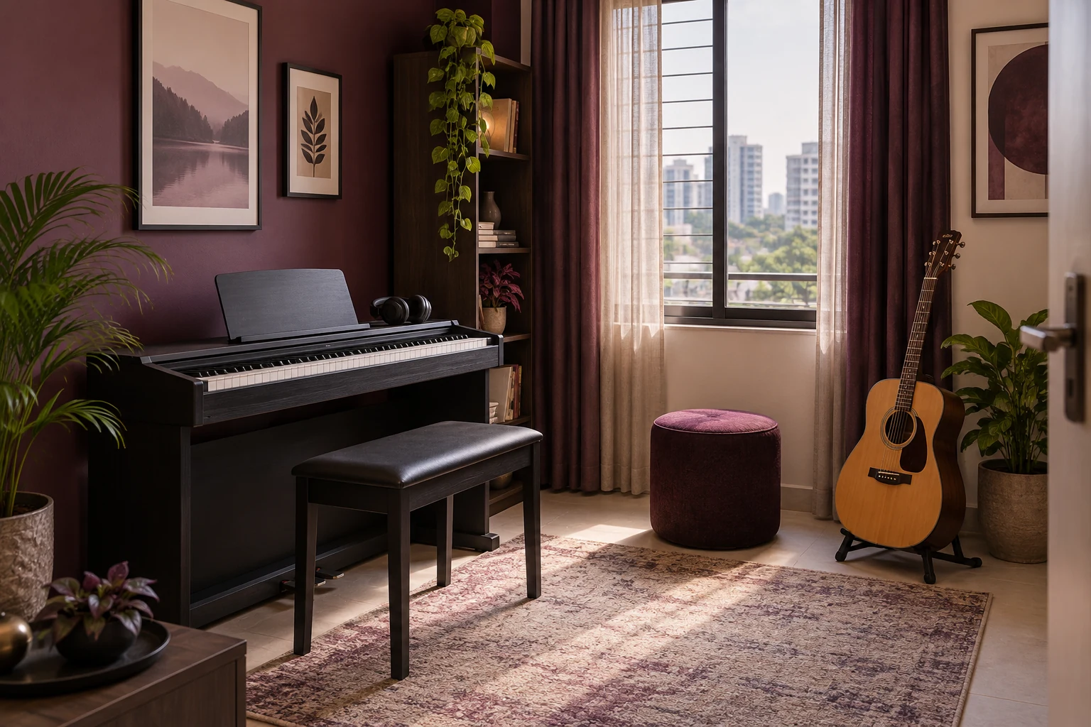 Concept illustration for Godrej Soukya Road: Music Practice at Home