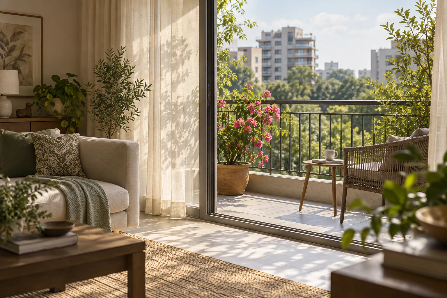 Concept illustration for Godrej Vanantara Sunlight and Balcony Privacy