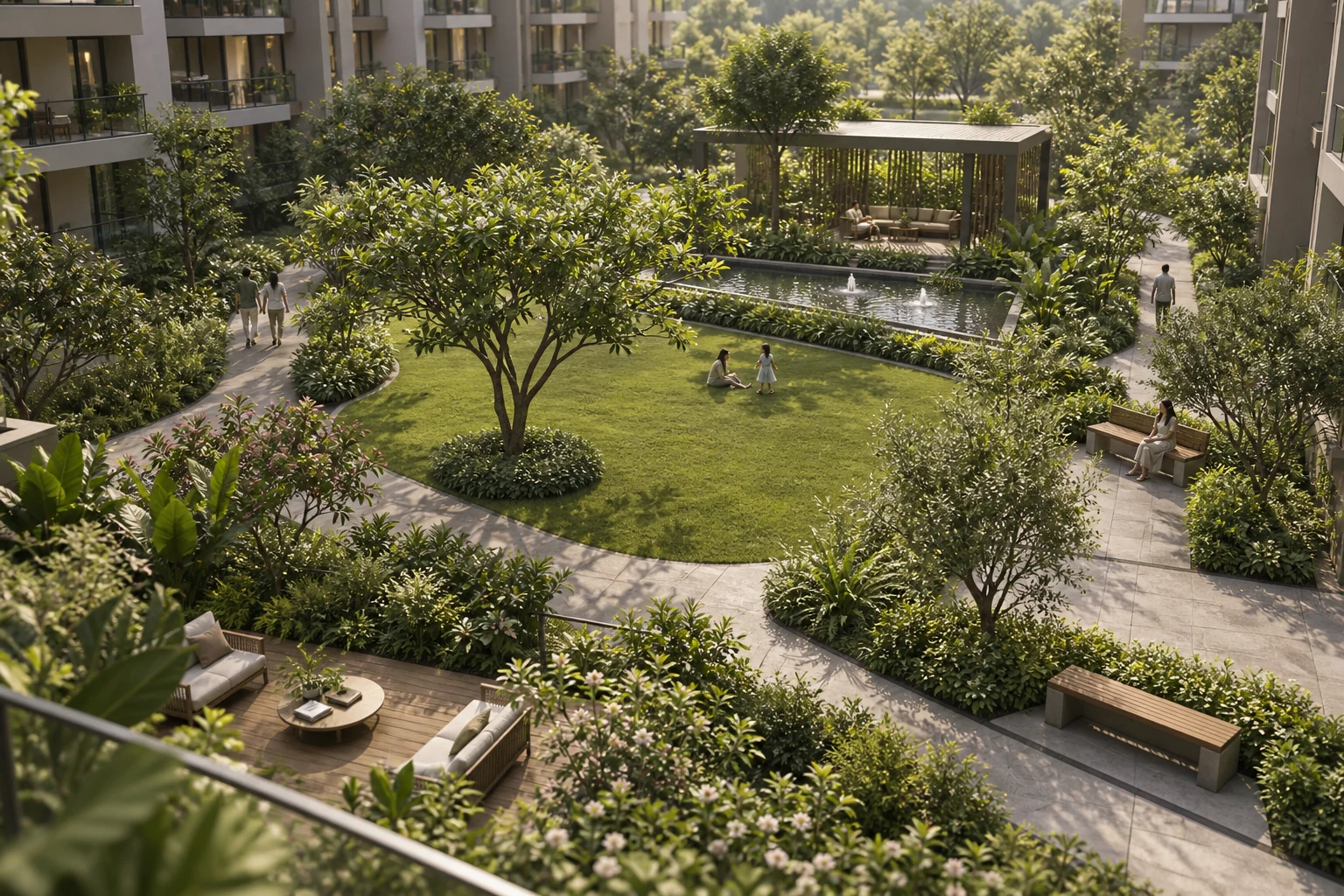 Concept illustration for Godrej Vanantara Master Plan: Choose a Tower