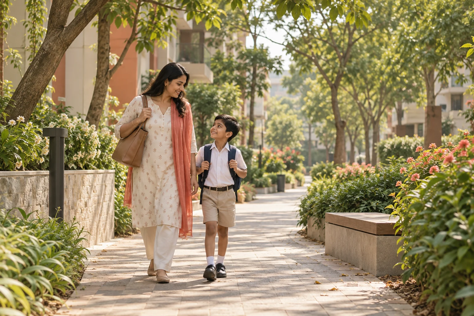 Concept illustration for Godrej Vanantara Schools and Family Routines