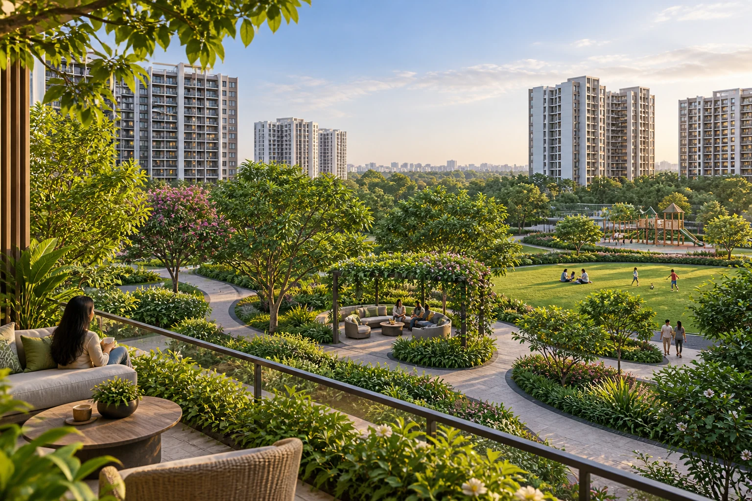 Concept illustration for Godrej Woods Master Plan: Pick a Location